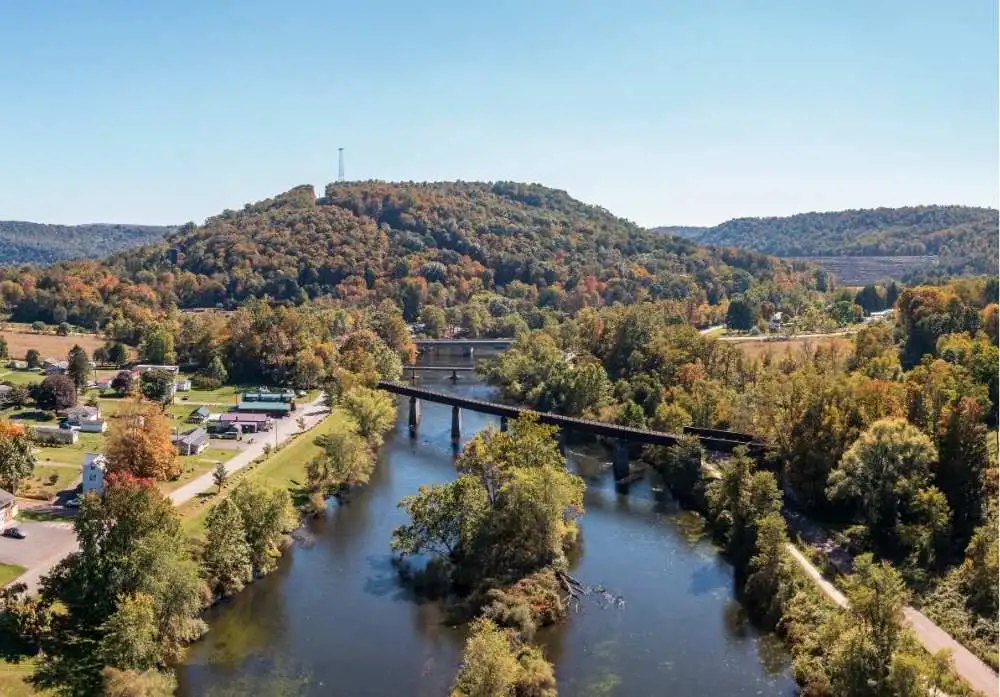 Aerial view of rural Pennsylvania
